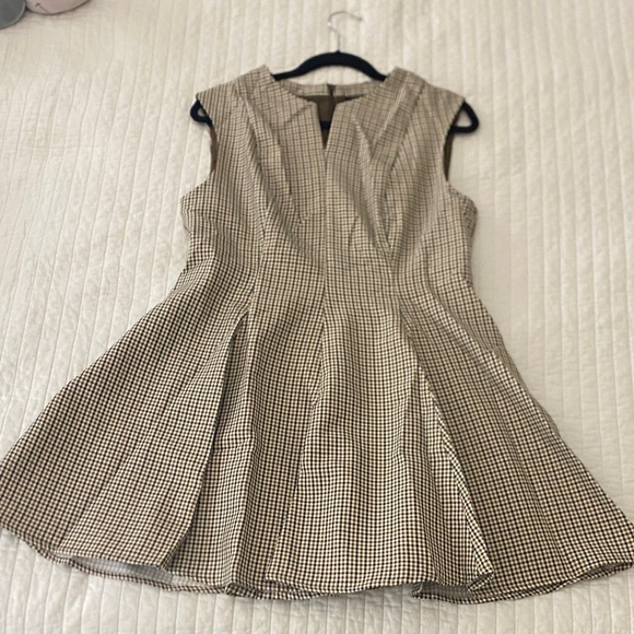 Cider Dresses & Skirts - Cider Black, Brown, and White Checkered Mini Dress